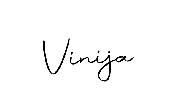 Design your own signature with our free online signature maker. With this signature software, you can create a handwritten (Autography-DOLnW) signature for name Vinija. Vinija signature style 10 images and pictures png