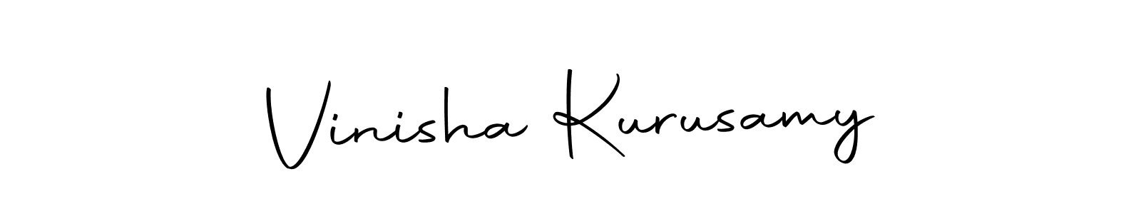 Create a beautiful signature design for name Vinisha Kurusamy. With this signature (Autography-DOLnW) fonts, you can make a handwritten signature for free. Vinisha Kurusamy signature style 10 images and pictures png