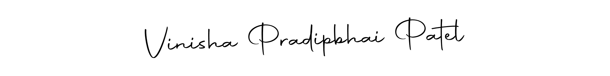 Create a beautiful signature design for name Vinisha Pradipbhai Patel. With this signature (Autography-DOLnW) fonts, you can make a handwritten signature for free. Vinisha Pradipbhai Patel signature style 10 images and pictures png