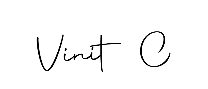 Make a beautiful signature design for name Vinit C. With this signature (Autography-DOLnW) style, you can create a handwritten signature for free. Vinit C signature style 10 images and pictures png