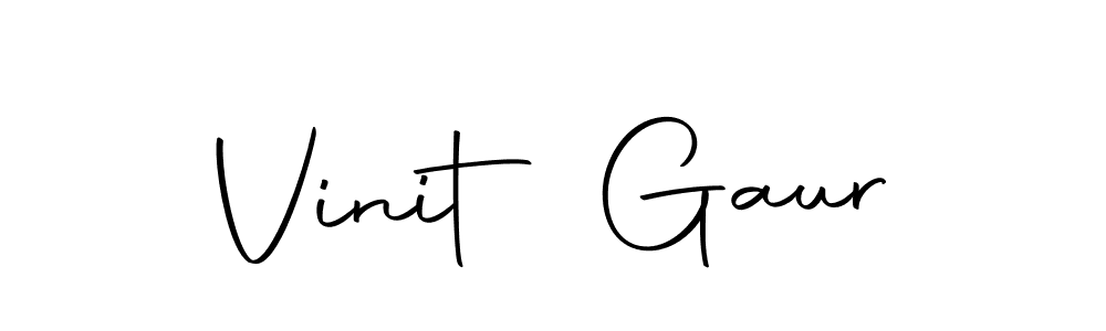 Use a signature maker to create a handwritten signature online. With this signature software, you can design (Autography-DOLnW) your own signature for name Vinit Gaur. Vinit Gaur signature style 10 images and pictures png