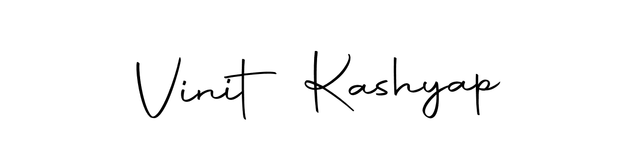 How to make Vinit Kashyap name signature. Use Autography-DOLnW style for creating short signs online. This is the latest handwritten sign. Vinit Kashyap signature style 10 images and pictures png