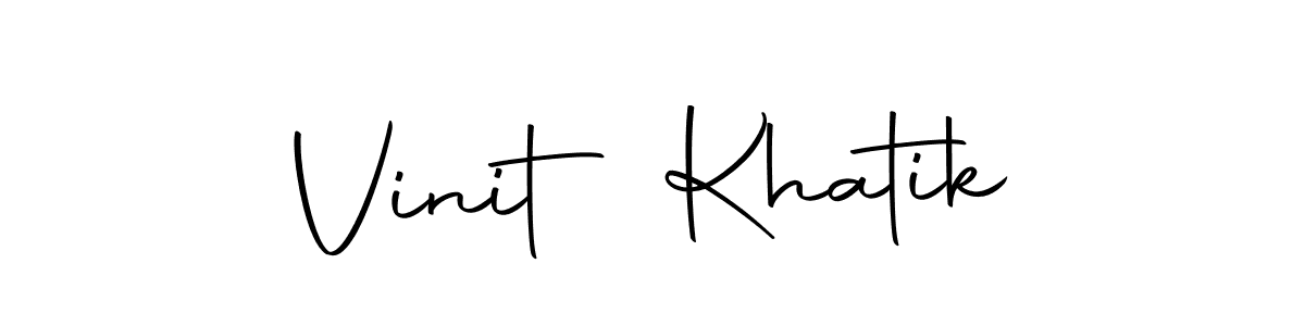 Make a beautiful signature design for name Vinit Khatik. Use this online signature maker to create a handwritten signature for free. Vinit Khatik signature style 10 images and pictures png