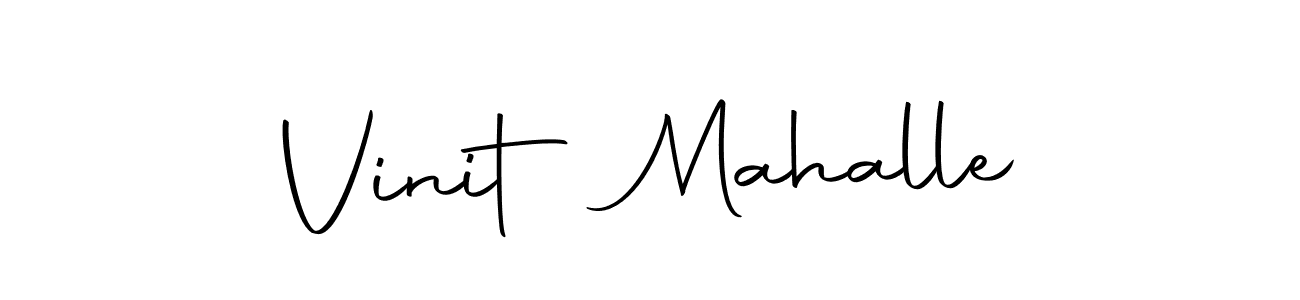 How to make Vinit Mahalle name signature. Use Autography-DOLnW style for creating short signs online. This is the latest handwritten sign. Vinit Mahalle signature style 10 images and pictures png