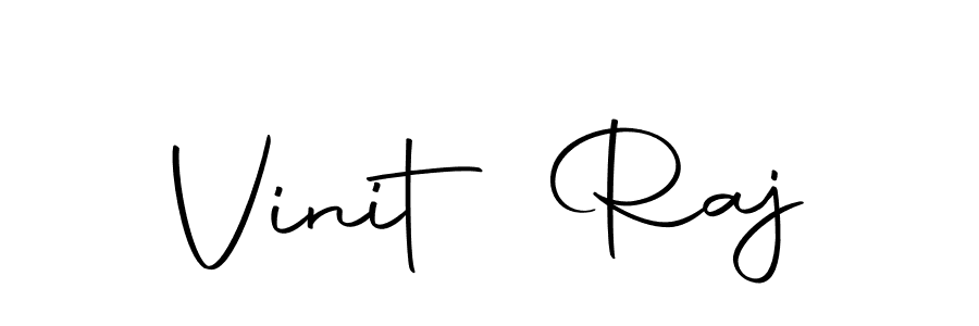 How to make Vinit Raj name signature. Use Autography-DOLnW style for creating short signs online. This is the latest handwritten sign. Vinit Raj signature style 10 images and pictures png