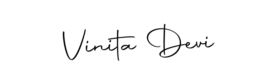 Create a beautiful signature design for name Vinita Devi. With this signature (Autography-DOLnW) fonts, you can make a handwritten signature for free. Vinita Devi signature style 10 images and pictures png