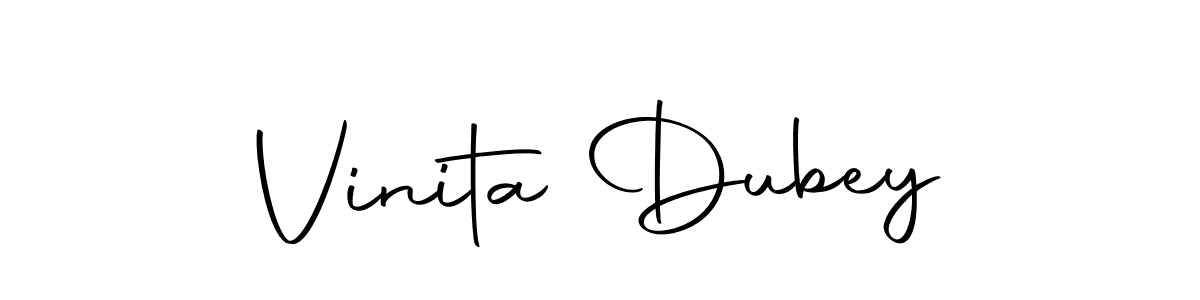 Also we have Vinita Dubey name is the best signature style. Create professional handwritten signature collection using Autography-DOLnW autograph style. Vinita Dubey signature style 10 images and pictures png