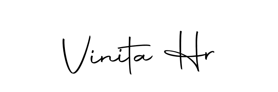 if you are searching for the best signature style for your name Vinita Hr. so please give up your signature search. here we have designed multiple signature styles  using Autography-DOLnW. Vinita Hr signature style 10 images and pictures png