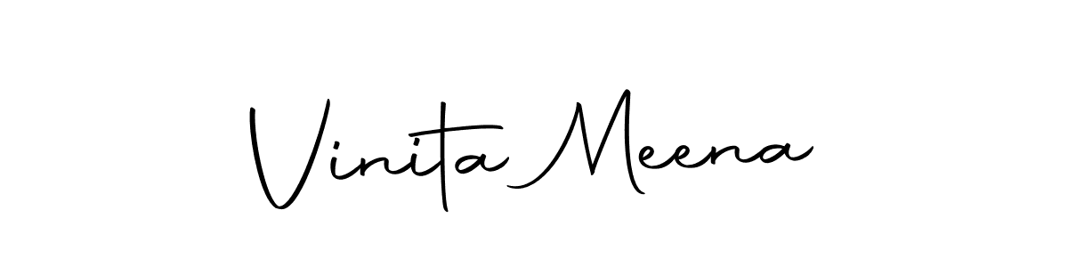 Make a beautiful signature design for name Vinita Meena. With this signature (Autography-DOLnW) style, you can create a handwritten signature for free. Vinita Meena signature style 10 images and pictures png