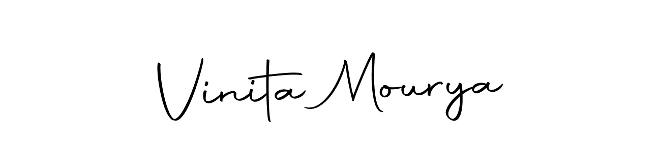 Also we have Vinita Mourya name is the best signature style. Create professional handwritten signature collection using Autography-DOLnW autograph style. Vinita Mourya signature style 10 images and pictures png