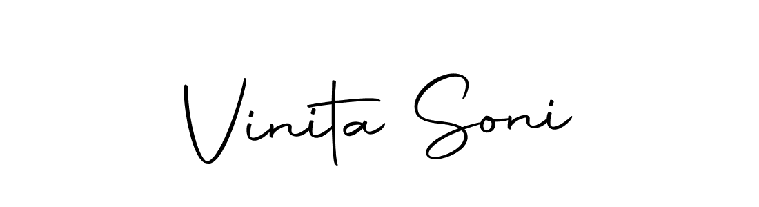 Create a beautiful signature design for name Vinita Soni. With this signature (Autography-DOLnW) fonts, you can make a handwritten signature for free. Vinita Soni signature style 10 images and pictures png