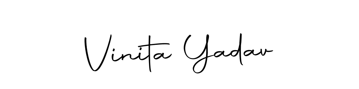 How to make Vinita Yadav signature? Autography-DOLnW is a professional autograph style. Create handwritten signature for Vinita Yadav name. Vinita Yadav signature style 10 images and pictures png