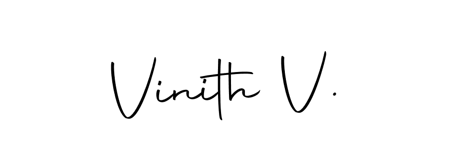 How to make Vinith V. signature? Autography-DOLnW is a professional autograph style. Create handwritten signature for Vinith V. name. Vinith V. signature style 10 images and pictures png