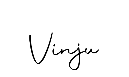 Design your own signature with our free online signature maker. With this signature software, you can create a handwritten (Autography-DOLnW) signature for name Vinju. Vinju signature style 10 images and pictures png