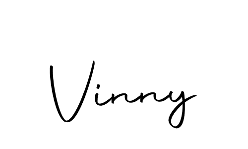 Create a beautiful signature design for name Vinny. With this signature (Autography-DOLnW) fonts, you can make a handwritten signature for free. Vinny signature style 10 images and pictures png