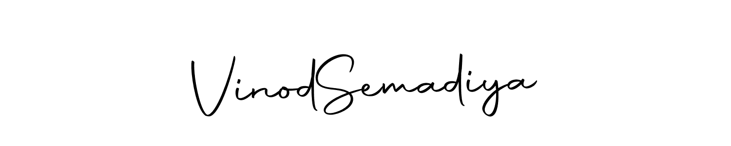 The best way (Autography-DOLnW) to make a short signature is to pick only two or three words in your name. The name Vinod  Semadiya include a total of six letters. For converting this name. Vinod  Semadiya signature style 10 images and pictures png