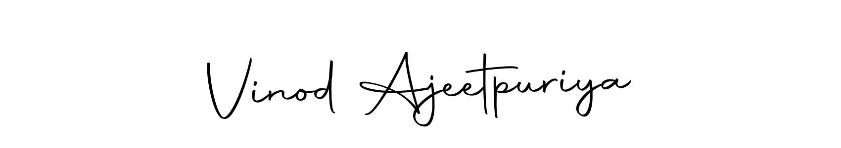 How to make Vinod Ajeetpuriya signature? Autography-DOLnW is a professional autograph style. Create handwritten signature for Vinod Ajeetpuriya name. Vinod Ajeetpuriya signature style 10 images and pictures png