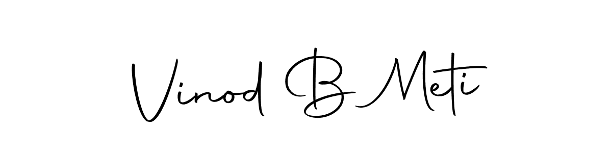 Create a beautiful signature design for name Vinod B Meti. With this signature (Autography-DOLnW) fonts, you can make a handwritten signature for free. Vinod B Meti signature style 10 images and pictures png