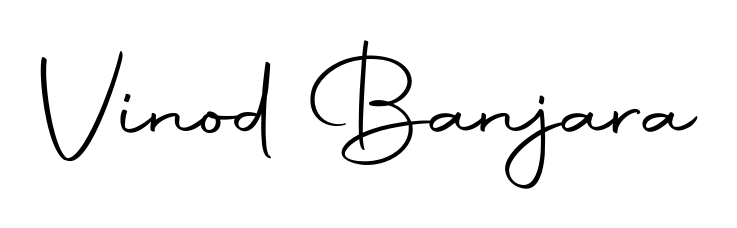 You can use this online signature creator to create a handwritten signature for the name Vinod Banjara. This is the best online autograph maker. Vinod Banjara signature style 10 images and pictures png