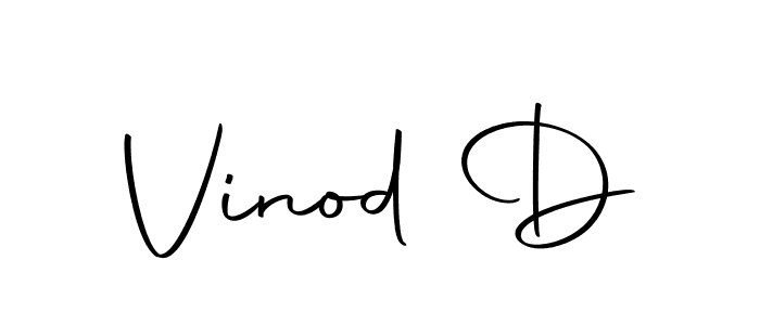 How to make Vinod D name signature. Use Autography-DOLnW style for creating short signs online. This is the latest handwritten sign. Vinod D signature style 10 images and pictures png