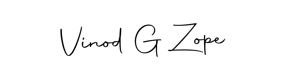 Use a signature maker to create a handwritten signature online. With this signature software, you can design (Autography-DOLnW) your own signature for name Vinod G Zope. Vinod G Zope signature style 10 images and pictures png
