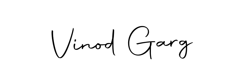 How to make Vinod Garg name signature. Use Autography-DOLnW style for creating short signs online. This is the latest handwritten sign. Vinod Garg signature style 10 images and pictures png