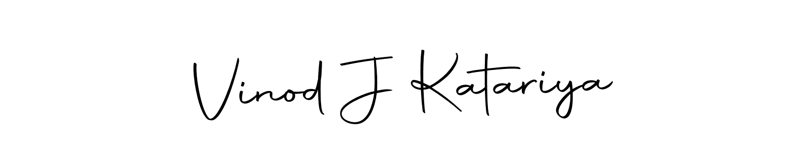 How to make Vinod J Katariya signature? Autography-DOLnW is a professional autograph style. Create handwritten signature for Vinod J Katariya name. Vinod J Katariya signature style 10 images and pictures png