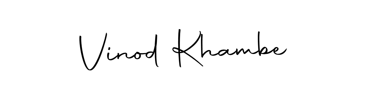 Use a signature maker to create a handwritten signature online. With this signature software, you can design (Autography-DOLnW) your own signature for name Vinod Khambe. Vinod Khambe signature style 10 images and pictures png