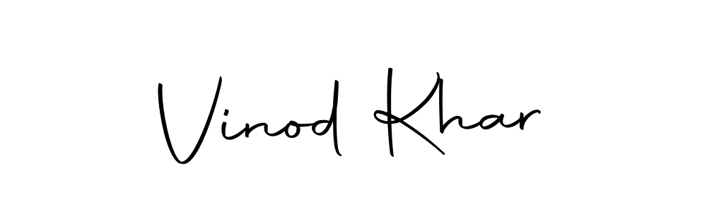 Design your own signature with our free online signature maker. With this signature software, you can create a handwritten (Autography-DOLnW) signature for name Vinod Khar. Vinod Khar signature style 10 images and pictures png