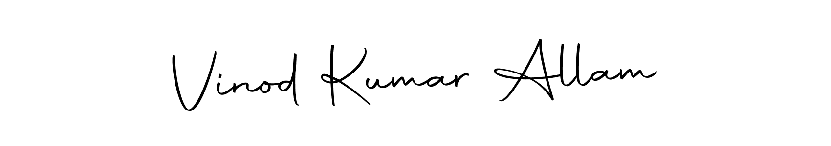 Use a signature maker to create a handwritten signature online. With this signature software, you can design (Autography-DOLnW) your own signature for name Vinod Kumar Allam. Vinod Kumar Allam signature style 10 images and pictures png