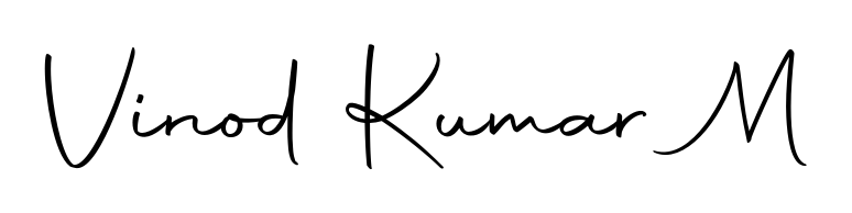 Achieve flawless digital penmanship with Vinod Kumar M name in Autography-DOLnW font. The perfect tool for creating online signatures. Vinod Kumar M signature style 10 images and pictures png
