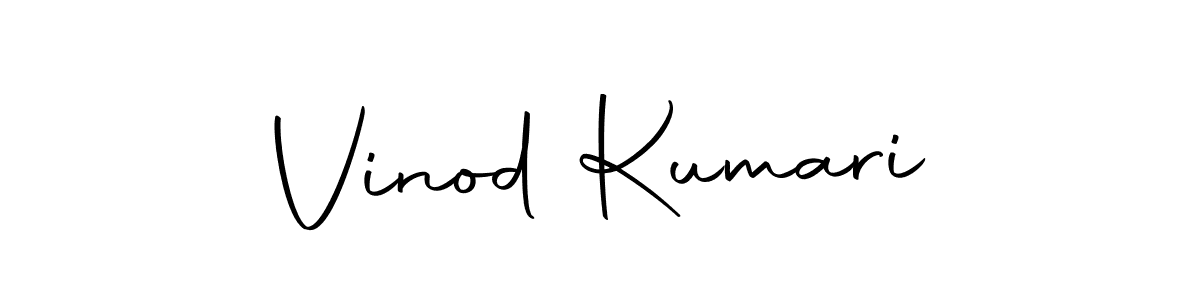Create a beautiful signature design for name Vinod Kumari. With this signature (Autography-DOLnW) fonts, you can make a handwritten signature for free. Vinod Kumari signature style 10 images and pictures png