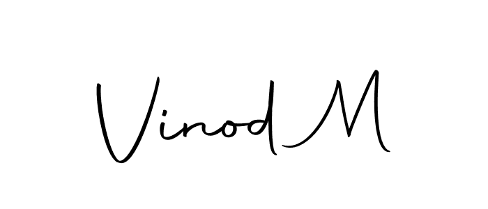 if you are searching for the best signature style for your name Vinod M. so please give up your signature search. here we have designed multiple signature styles  using Autography-DOLnW. Vinod M signature style 10 images and pictures png