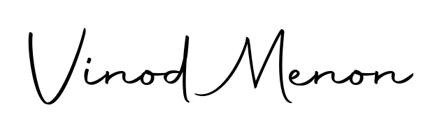 A dynamic signature style for Vinod Menon using Autography-DOLnW script. Designed to look authentic, handwritten, and professional. Vinod Menon signature style 10 images and pictures png