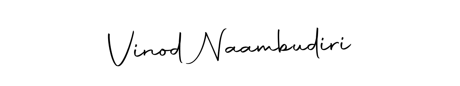 Create a beautiful signature design for name Vinod Naambudiri. With this signature (Autography-DOLnW) fonts, you can make a handwritten signature for free. Vinod Naambudiri signature style 10 images and pictures png