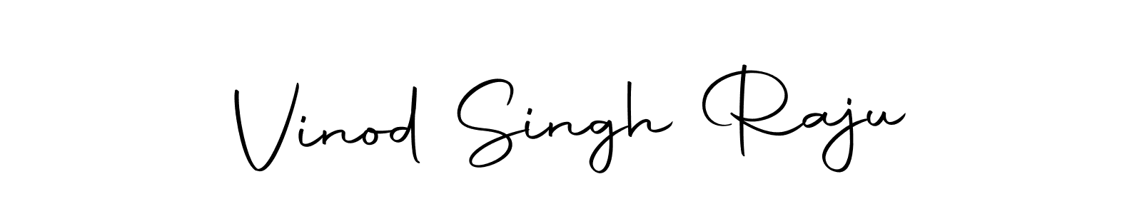 How to make Vinod Singh Raju name signature. Use Autography-DOLnW style for creating short signs online. This is the latest handwritten sign. Vinod Singh Raju signature style 10 images and pictures png