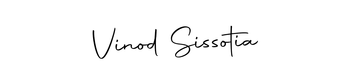 Make a beautiful signature design for name Vinod Sissotia. Use this online signature maker to create a handwritten signature for free. Vinod Sissotia signature style 10 images and pictures png