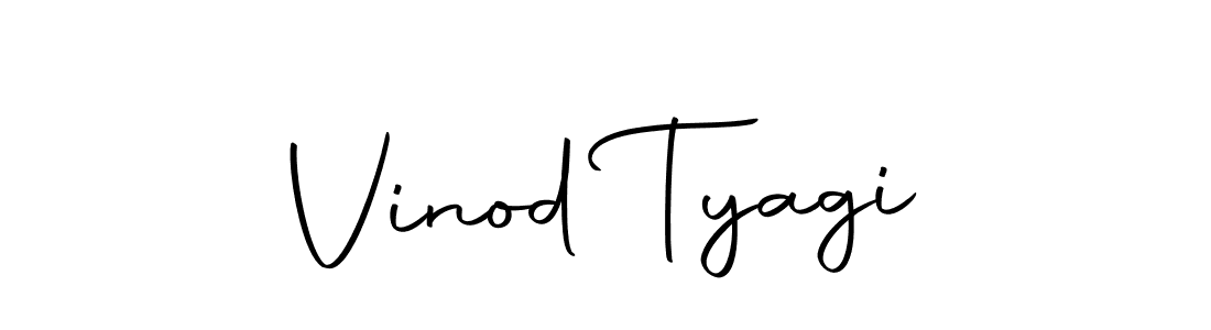 Create a beautiful signature design for name Vinod Tyagi. With this signature (Autography-DOLnW) fonts, you can make a handwritten signature for free. Vinod Tyagi signature style 10 images and pictures png