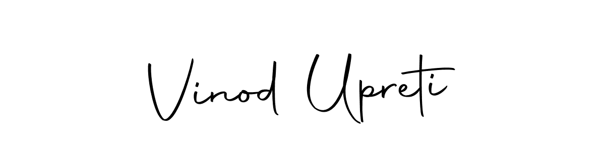 Create a beautiful signature design for name Vinod Upreti. With this signature (Autography-DOLnW) fonts, you can make a handwritten signature for free. Vinod Upreti signature style 10 images and pictures png