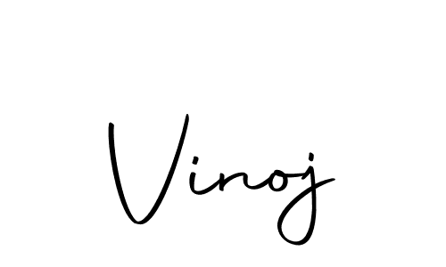 Create a beautiful signature design for name Vinoj. With this signature (Autography-DOLnW) fonts, you can make a handwritten signature for free. Vinoj signature style 10 images and pictures png