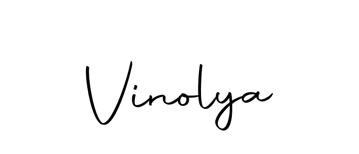 Create a beautiful signature design for name Vinolya. With this signature (Autography-DOLnW) fonts, you can make a handwritten signature for free. Vinolya signature style 10 images and pictures png