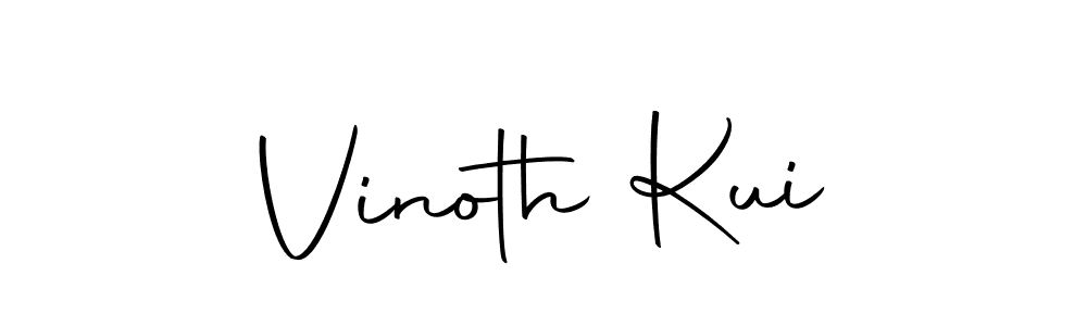 How to make Vinoth Kui name signature. Use Autography-DOLnW style for creating short signs online. This is the latest handwritten sign. Vinoth Kui signature style 10 images and pictures png