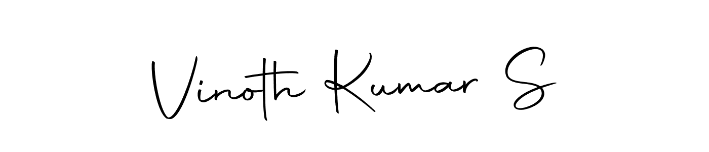 Create a beautiful signature design for name Vinoth Kumar S. With this signature (Autography-DOLnW) fonts, you can make a handwritten signature for free. Vinoth Kumar S signature style 10 images and pictures png