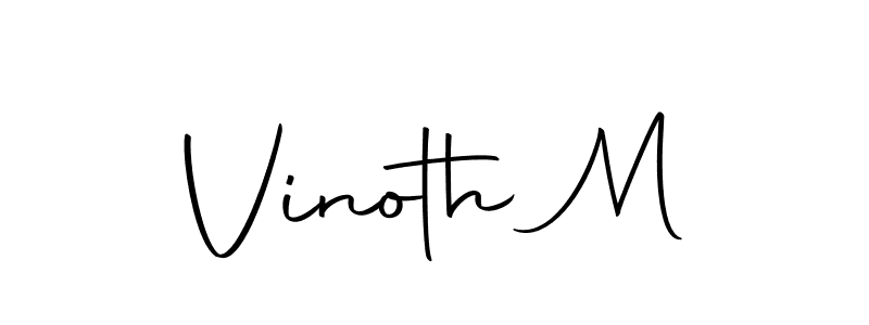 Vinoth M stylish signature style. Best Handwritten Sign (Autography-DOLnW) for my name. Handwritten Signature Collection Ideas for my name Vinoth M. Vinoth M signature style 10 images and pictures png