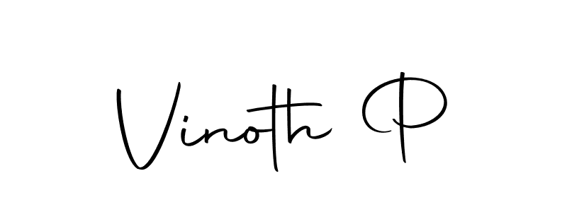 Design your own signature with our free online signature maker. With this signature software, you can create a handwritten (Autography-DOLnW) signature for name Vinoth P. Vinoth P signature style 10 images and pictures png