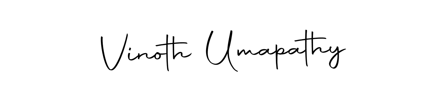 Create a beautiful signature design for name Vinoth Umapathy. With this signature (Autography-DOLnW) fonts, you can make a handwritten signature for free. Vinoth Umapathy signature style 10 images and pictures png