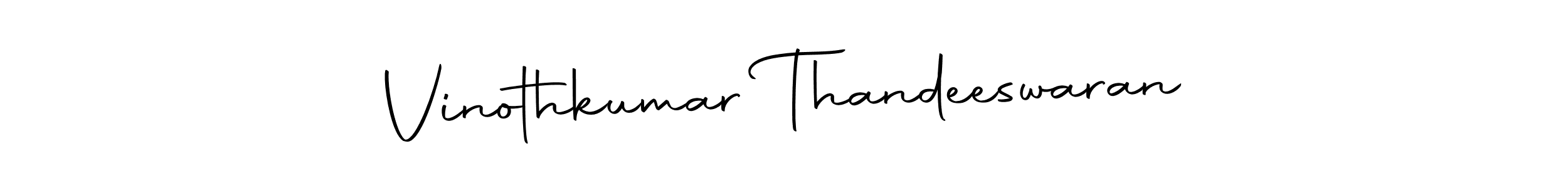 This is the best signature style for the Vinothkumar Thandeeswaran name. Also you like these signature font (Autography-DOLnW). Mix name signature. Vinothkumar Thandeeswaran signature style 10 images and pictures png
