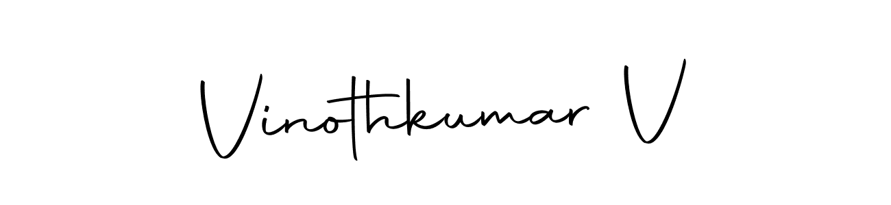 Here are the top 10 professional signature styles for the name Vinothkumar V. These are the best autograph styles you can use for your name. Vinothkumar V signature style 10 images and pictures png