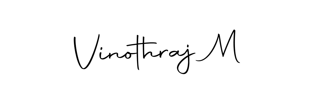 Create a beautiful signature design for name Vinothraj M. With this signature (Autography-DOLnW) fonts, you can make a handwritten signature for free. Vinothraj M signature style 10 images and pictures png