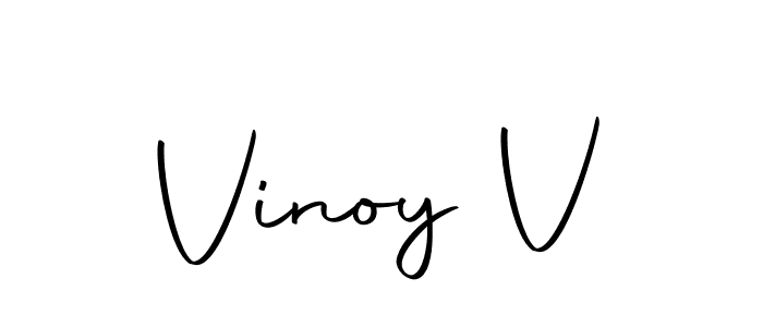 You should practise on your own different ways (Autography-DOLnW) to write your name (Vinoy V) in signature. don't let someone else do it for you. Vinoy V signature style 10 images and pictures png